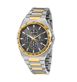 Maserati Maserati R8873653002 Velocita watch chronograph silver gold grey ( zilver goud grijs ) 41 MM - Heren horloge