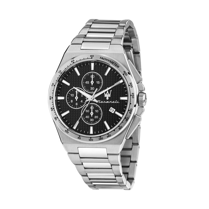 Maserati Maserati  R8873653004 Velocita watch chronograph silver black( zilver black ) 41 MM - Heren horloge
