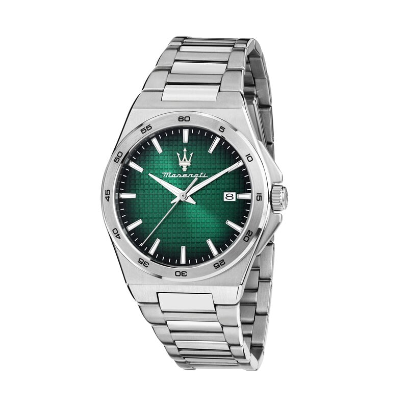 Maserati Maserati R8853153003 Velocita watch 3H silver green ( zilver groen ) 40 MM - Heren horloge