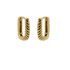 Karma Jewelry Karma Jewelry oorbellen H362GP Earrings hinged  hoops Penelope 925 Silver 14K gold plated 13 mm