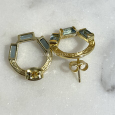 Label Deluxe Bijoux Label Deluxe oorbellen LDLGO20217LAD earrings Topaas 18 K gold plated 1,7 cm