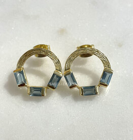 Label Deluxe Bijoux Label Deluxe oorbellen LDLGO20217LAD earrings Topaas 18 K gold plated 1,7 cm