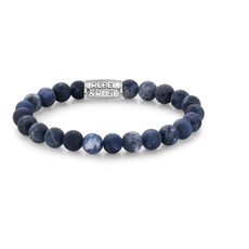 Rebel & Rose Rebel & Rose Armband RR-80022-S-L Bracelet Matt midnight blue ZILVER 8 MM - 19 CM