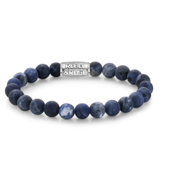 Rebel & Rose Rebel & Rose Armband RR-80022-S-L Bracelet Matt midnight blue ZILVER 8 MM - 19 CM