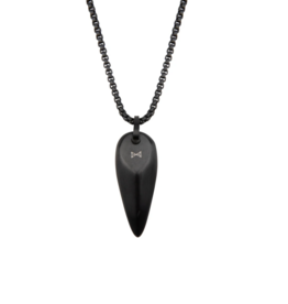 Aze jewels Aze Jewels ketting AZ-NL003-B-070 Necklace Triangle - Noir (60+10cm)