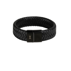Aze jewels Aze jewels armband AZ-BL012-C-210 Bracelet Vast Iron Jack Black-on-Black (21,0cm)