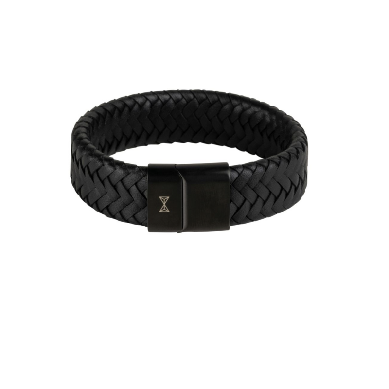 Aze jewels Aze jewels armband AZ-BL012-C-210 Bracelet Vast Iron Jack Black-on-Black (21,0cm)