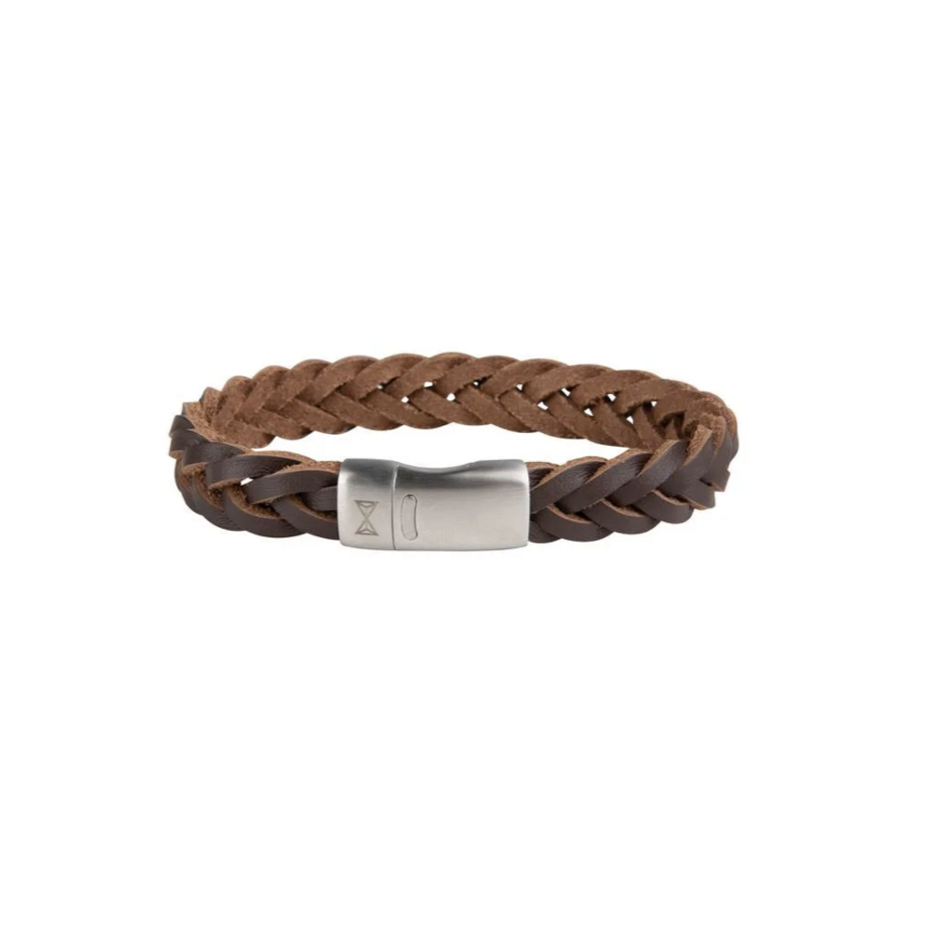 Aze jewels Aze jewels armband AZ-BL001-B-210 Bracelet Iron Big Wave Brown (21,0cm)