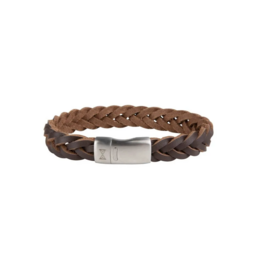 Aze jewels Aze jewels armband AZ-BL001-B-210 Bracelet Iron Big Wave Brown (21,0cm)