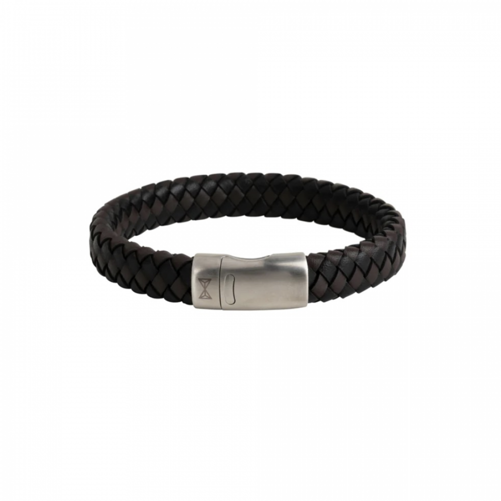 Aze jewels Aze jewels armband AZ-BL005-K-210 Bracelet Iron Black Brown (21,0cm)