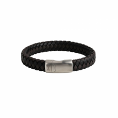 Aze jewels Aze jewels armband AZ-BL005-K-210 Bracelet Iron Black Brown (21,0cm)
