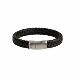 Aze jewels Aze jewels armband AZ-BL005-K-210 Bracelet Iron Black Brown (21,0cm)
