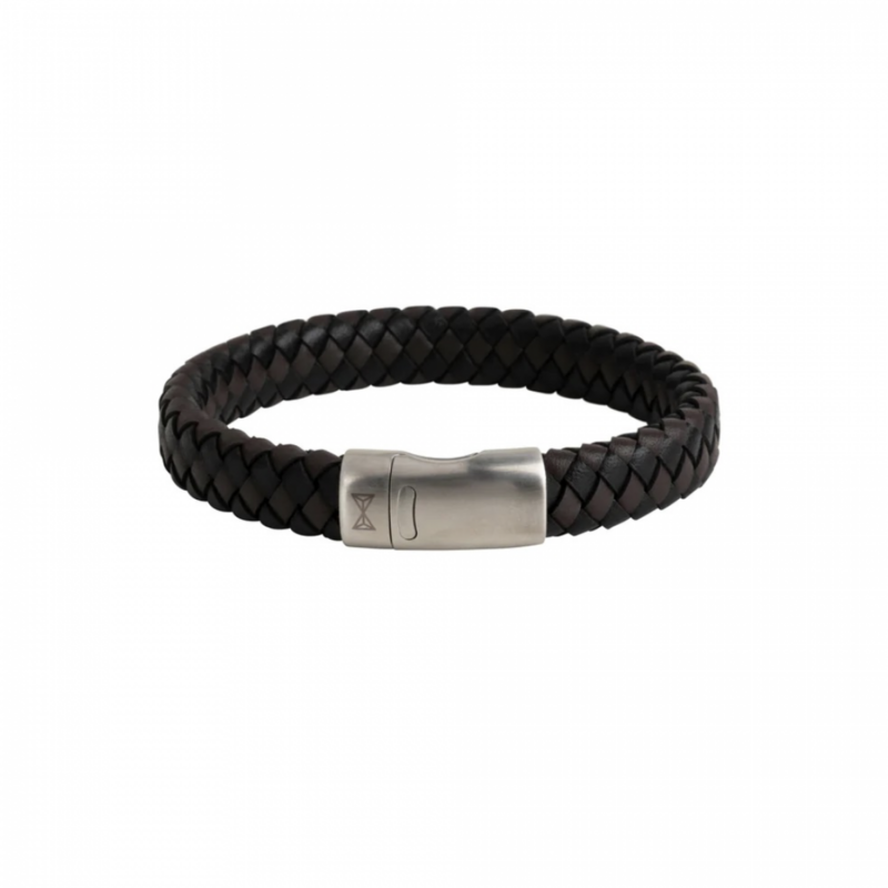 Aze jewels Aze jewels armband AZ-BL005-K-210 Bracelet Iron Black Brown (21,0cm)