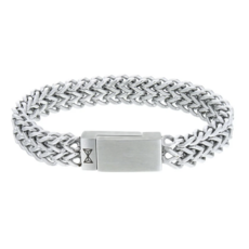 Aze jewels Aze Jewels armband AZ-BM003-A-210 Bracelet silver colored Double V (21,0cm) RVS