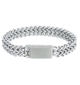 Aze jewels Aze Jewels armband AZ-BM003-A-210 Bracelet silver colored Double V (21,0cm) RVS