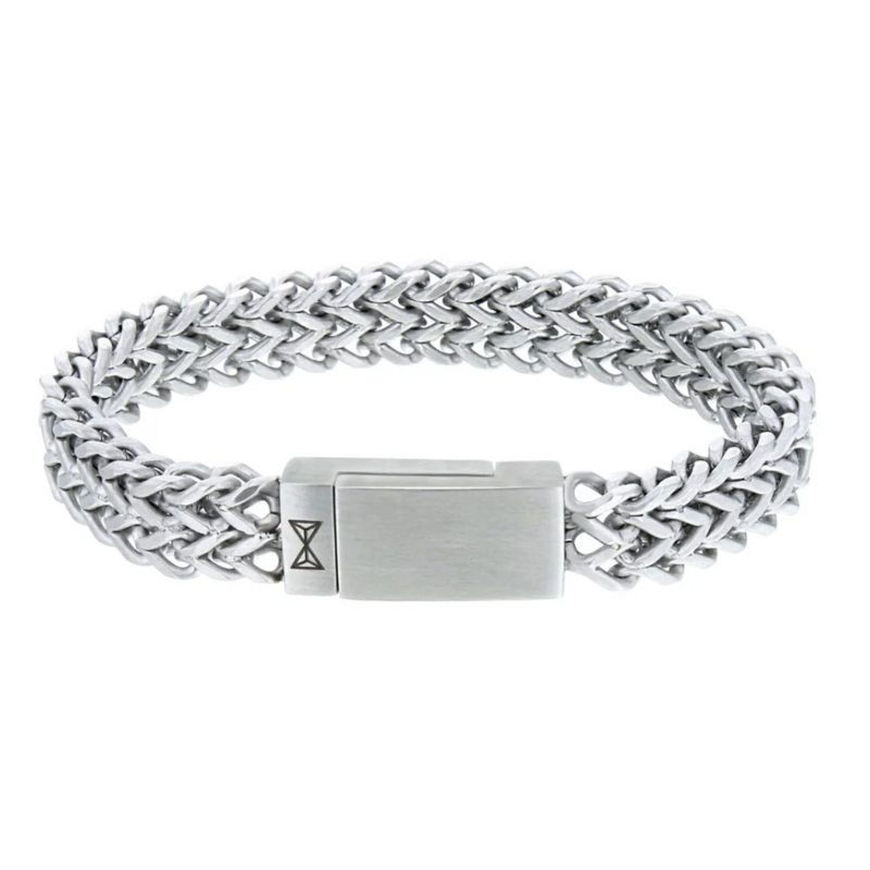 Aze jewels Aze Jewels armband AZ-BM003-A-210 Bracelet silver colored Double V (21,0cm) RVS