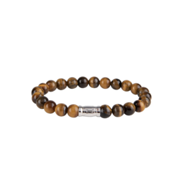 Aze jewels Aze jewels armband AZ-BS009-A-175 Bracelet Grand Teton tiger eye - 8mm (17,5cm)