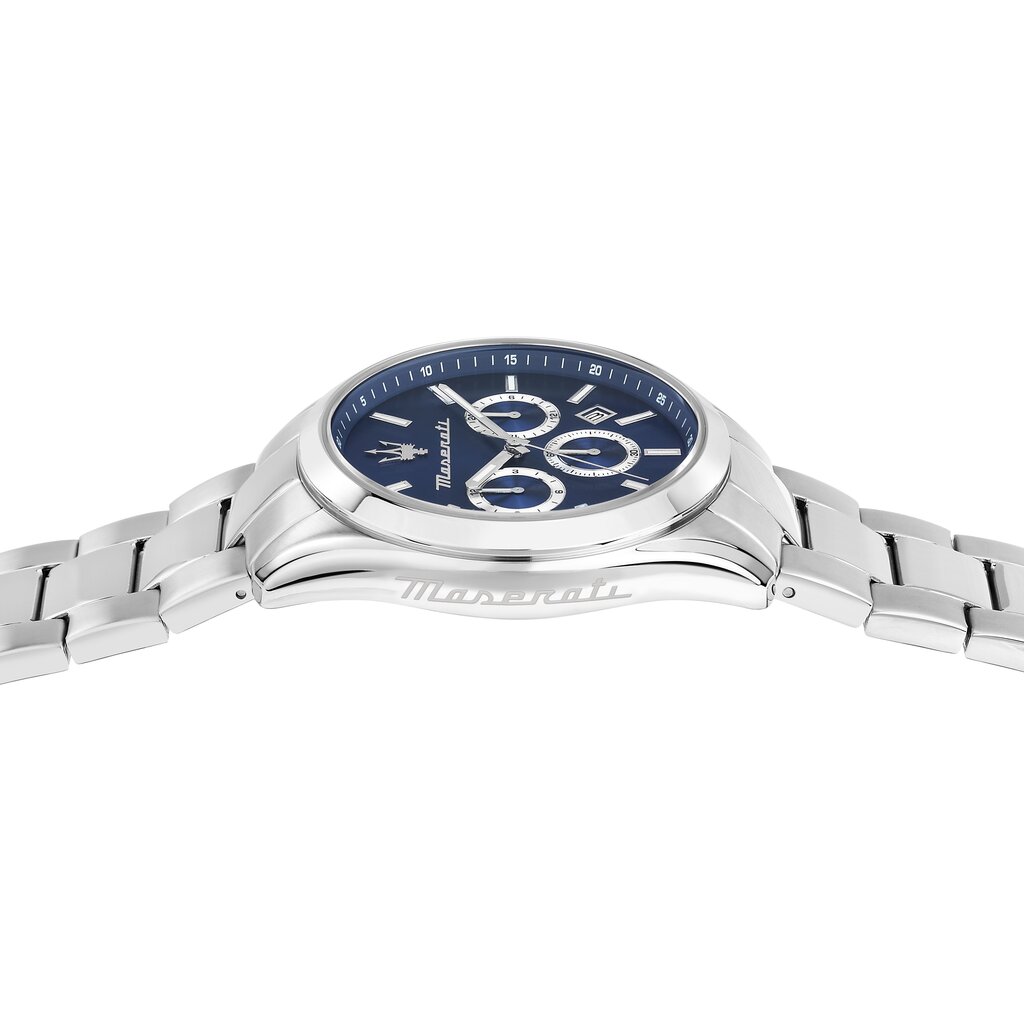 Maserati Maserati watch R8853151005 Attrazione chronograph Silver - Blue ( zilver - blauw ) herenhorloge - 43 MM