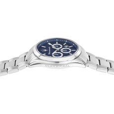 Maserati Maserati watch R8853151005 Attrazione chronograph Silver - Blue ( zilver - blauw ) herenhorloge - 43 MM
