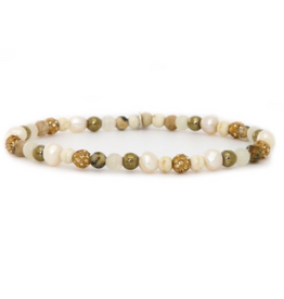 Karma Jewelry Karma Jewelry armband 84594EL Bracelet Spiral Stella XXS elastic crysyal gold xxs 4 MM