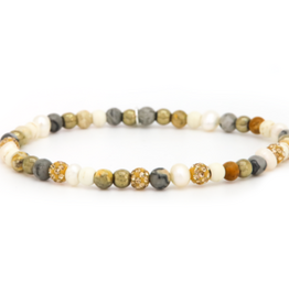 Karma Jewelry Karma Jewelry armband 84644EL Bracelet Spiral Stella XXS elastic crysyal gold xxs 4 MM