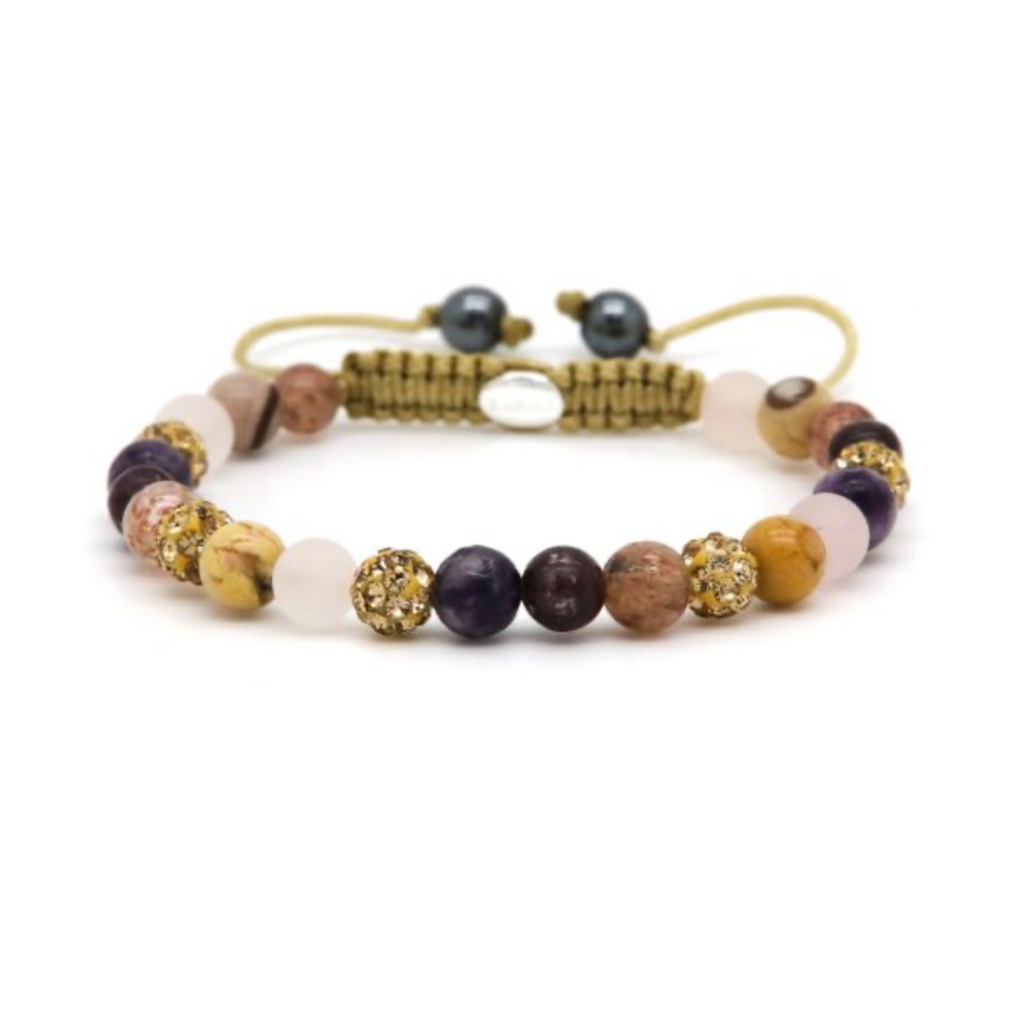 Karma Jewelry Karma Jewelry Armband 80199 Bracelet Spiral Alma XS beads gold crystal 6 MM