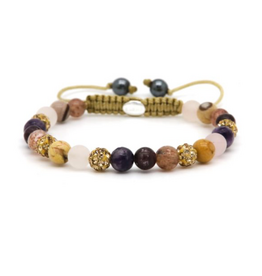 Karma Jewelry Karma Jewelry Armband 80199 Bracelet Spiral Alma XS beads gold crystal 6 MM