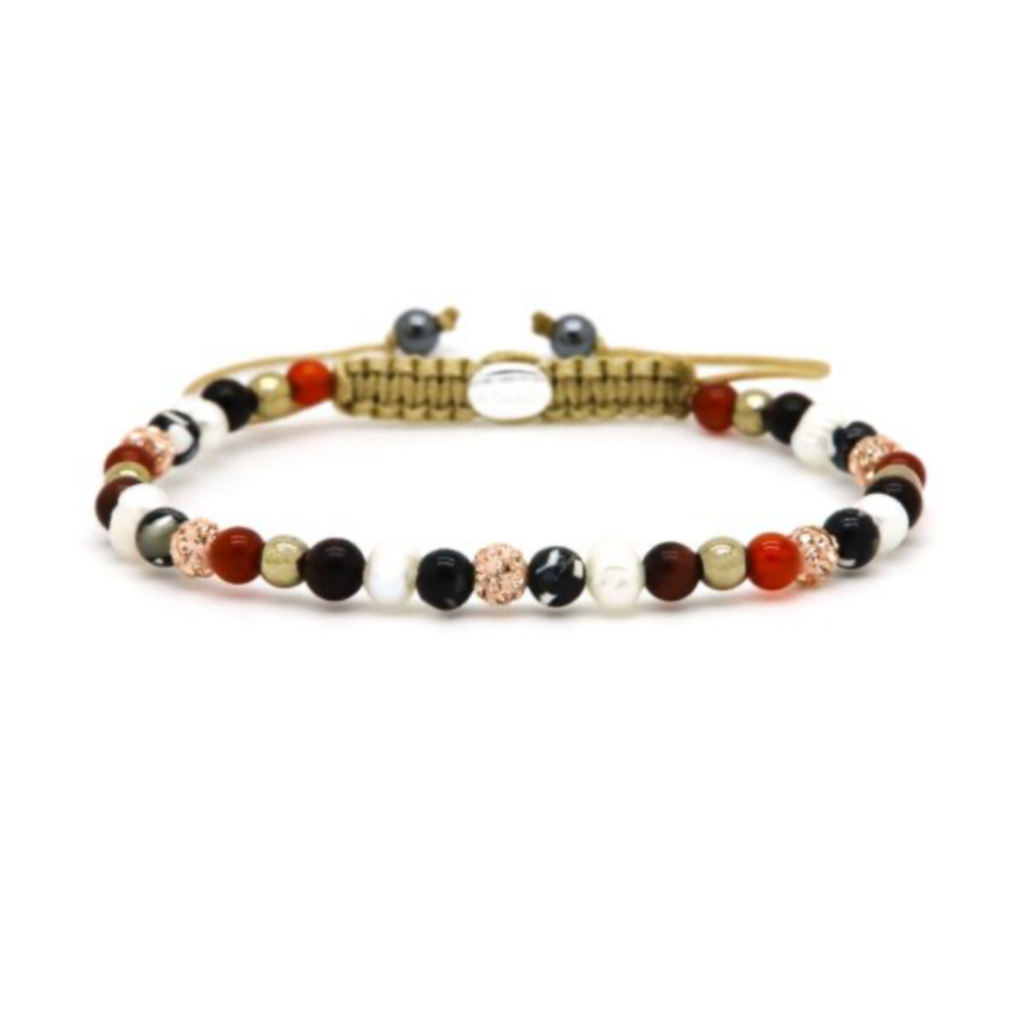 Karma Jewelry Karma Jewelry armband 84677 Bracelet Spiral Yuna Rosegold crystal beads xxs 4 MM