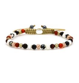 Karma Jewelry Karma Jewelry armband 84677 Bracelet Spiral Yuna Rosegold crystal beads xxs 4 MM