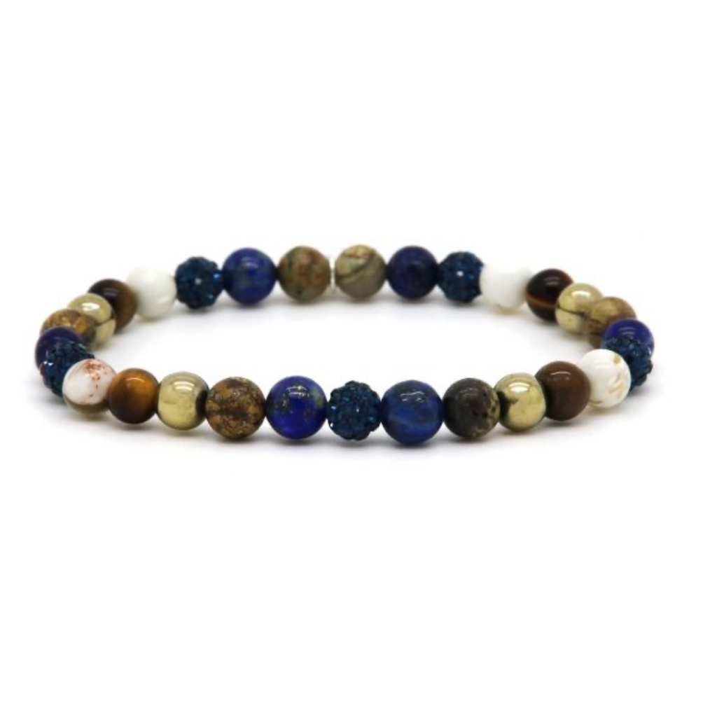 Karma Jewelry Karma Armband 80171EL Bracelet Spiral Arimee XS Elastic blue crystal 6 MM