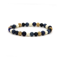 Karma Jewelry Karma Jewelry Armband 80198EL Bracelet Spiral Yara XS Elastic beads gold crystal 6 MM