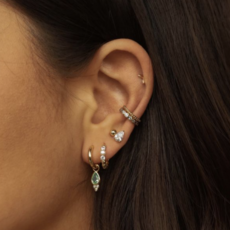 Karma Jewelry Karma Jewelry oorbellen A160GP_CA Earrings Hera drop Caramel 925 silver gold plated 22 MM