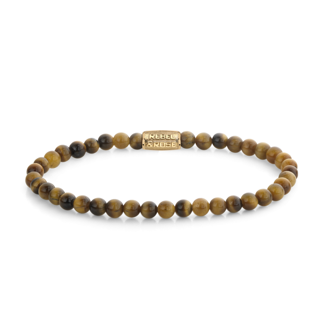 Rebel & Rose Rebel & Rose armband RR-40096-G-S Tiger Lily Gold - 4mm