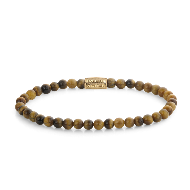 Rebel & Rose Rebel & Rose armband RR-40096-G-S Tiger Lily Gold - 4mm
