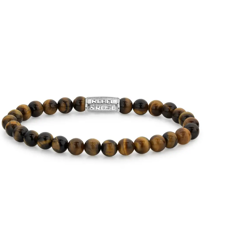Rebel & Rose Rebel & Rose armband RR-40125-S-S Tiger Lily silver - 4mm