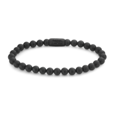Rebel & Rose Rebel & Rose Kralen armband RR-60089-B-L Bracelet Mad Panther all black - 19.5 CM - 6 MM