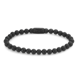 Rebel & Rose Rebel & Rose Kralen armband RR-60089-B-L Bracelet Mad Panther all black - 19.5 CM - 6 MM