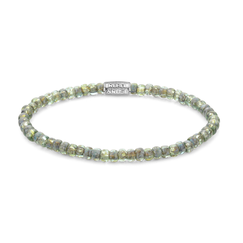 Rebel & Rose Rebel & Rose armband RR-40123-S-S Glass Rocks Secret Garden - 4mm