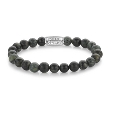 Rebel & Rose Rebel & Rose kralen armband RR-80107-S-L Bracelet Green Rocks stones only - 19.5 CM - 8mm