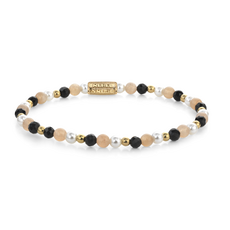 Rebel & Rose Rebel & Rose armband RR-40154-G-XS Stones Only Black Glam Rocks Party - 4 MM