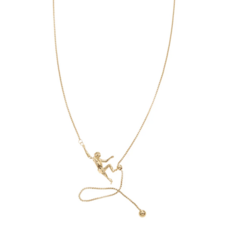 Rose & Camellia Rose & Camellia ketting 10996 Necklace Monkey gold 73 CM