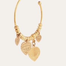 Gas Bijoux Jewelry Gas Bijoux oorbellen 164311 Earrings i Love you Hoop mini gold 6 CM