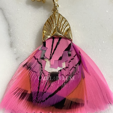 Gas Bijoux Jewelry Gas Bijoux oorbellen 601242 Earrings Plumette Pink gold 4 cm