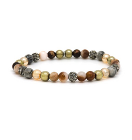 Karma Jewelry Karma Jewelry Armband 80178EL Bracelet Spiral Isaline XS grey crystal 6 MM