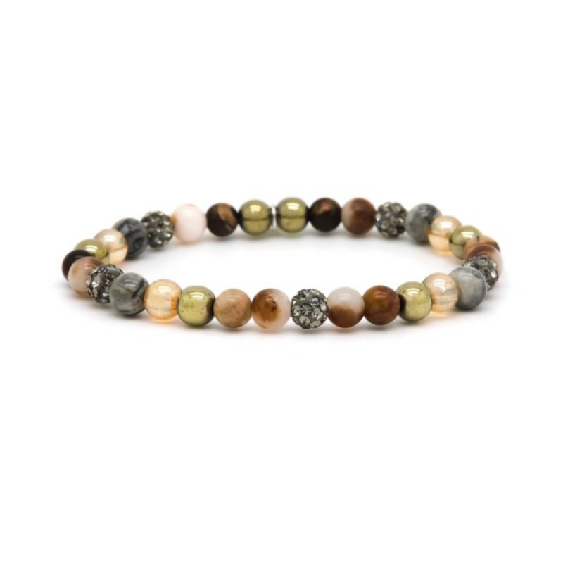 Karma Jewelry Karma Jewelry Armband 80178EL Bracelet Spiral Isaline XS grey crystal 6 MM