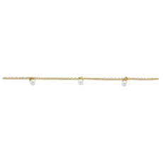 Karma Jewelry Karma armband 94132S Bracelet Hanging pearls 925 sterling zilver - 14k gold plating - 16 + 3 CM
