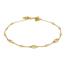 Karma Jewelry Karma Jewelry armband 94150 Bracelet Vintage stones 925 silver gold plated 16 + 3 cm