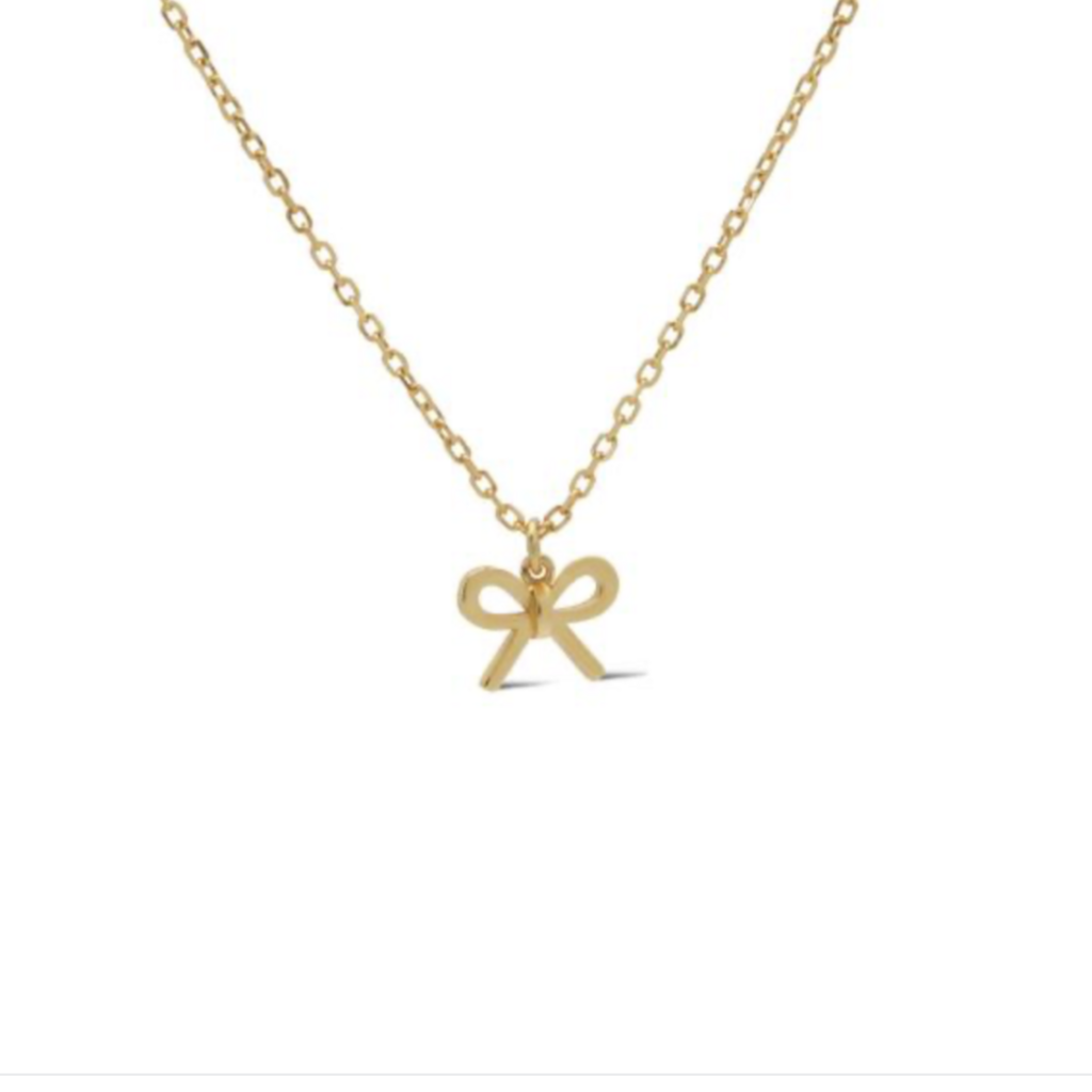 Karma Jewelry Karma Jewelry ketting T331GP Necklace Shelly bow 925 silver gold plated 38 + 7 CM