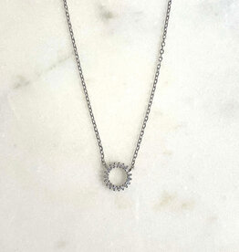 Karma Jewelry Karma Jewelry ketting T316S necklace Nina 925 sterling silver 40 + 5  CM - 8 MM