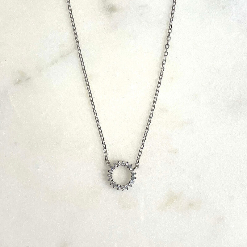 Karma Jewelry Karma Jewelry ketting T316S necklace Nina 925 sterling silver 40 + 5  CM - 8 MM